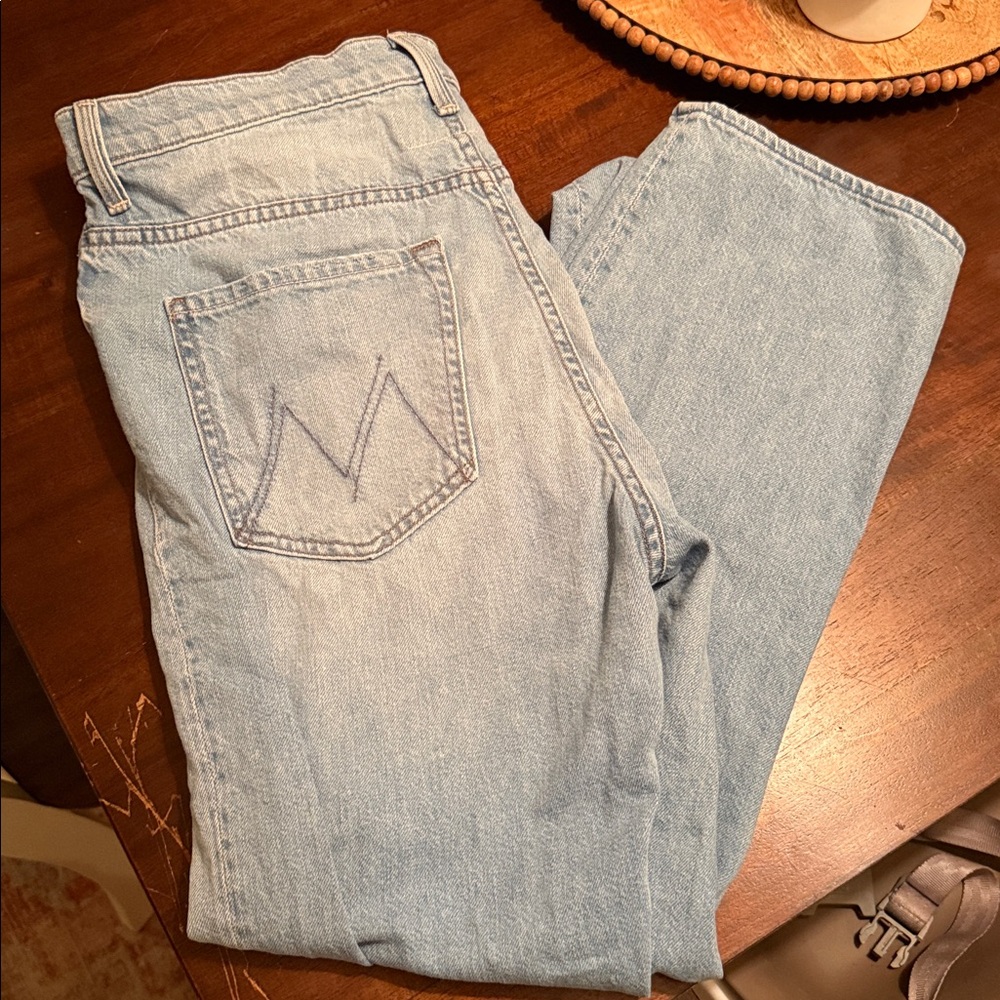 MOTHER Light Wash Wide Leg Jeans - Picture 7 of 14